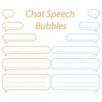 Vector set of chat speech bubbles template design