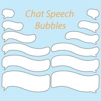 Vector set of chat speech bubbles template design