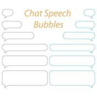 Vector set of chat speech bubbles template design