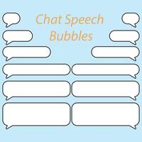 Vector set of chat speech bubbles template design