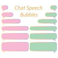 Vector set of chat speech bubbles template design