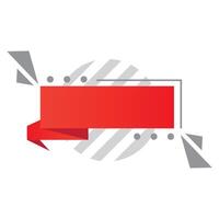 Vector sale banner red ribbon template