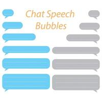 Vector set of chat speech bubbles template design