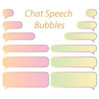 vector conjunto de charla habla burbujas modelo diseño