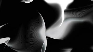 Abstract black and white background, wave or veil texture. Soft, abstract, monochrome waves floating slowly, seamless loop. video