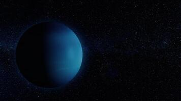 neptune planet, sol- systemet planeter. planet neptune skön 3d animering av planet neptune roterar med alfa kanal video