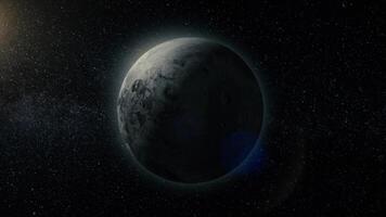 Gas Riese Planet. Schönheit von tief Raum. Milliarden von Galaxien im das Universum. unglaublich schöne. Ganymed video