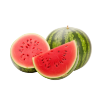 AI generated Watermelons isolated on a transparent background. png
