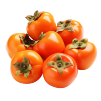 AI generated Persimmons isolated on a transparent background. png