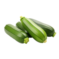 AI generated Zucchinis isolated on a transparent background. png