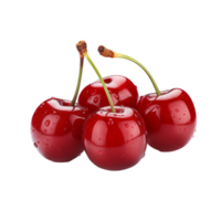 AI generated Cherries isolated on a transparent background. png