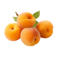 AI generated Apricots isolated on a transparent background. png