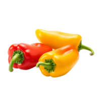 AI generated Sweet Bell Peppers isolated on a transparent background. png