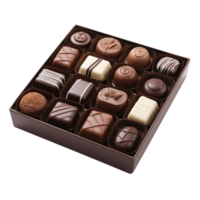 AI generated Box of Chocolates isolated on transparent background png