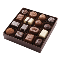 ai généré boîte de des chocolats isolé sur transparent Contexte png