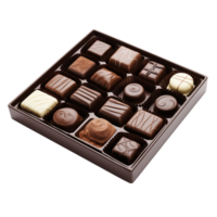 AI generated Box of Chocolates isolated on transparent background png