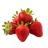 ai generiert Erdbeeren isoliert auf ein transparent Hintergrund. png