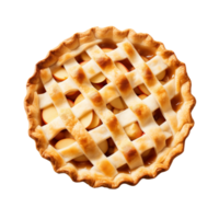 AI generated Apple pie isolated on a transparent background. png