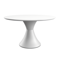 ai genererad piedestal dining tabell. scandinavian modern minimalistisk stil. transparent bakgrund, isolerat bild. png