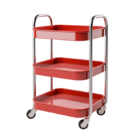 ai generato rotolamento carrello. scandinavo moderno minimalista stile. trasparente sfondo, isolato Immagine. png