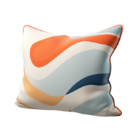 AI generated Cushion. Scandinavian modern minimalist style. Transparent background, isolated image. png