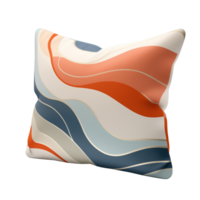 AI generated Cushion. Scandinavian modern minimalist style. Transparent background, isolated image. png