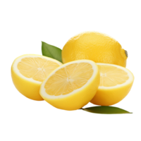 ai generato limoni isolato su un' trasparente sfondo. png