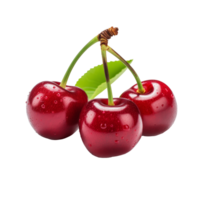 AI generated Cherries isolated on a transparent background. png