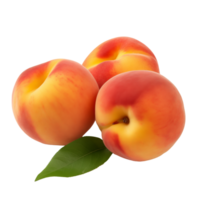 AI generated Peaches isolated on a transparent background. png