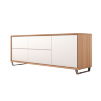 AI generated Sideboard. Scandinavian modern minimalist style. Transparent background, isolated image. png