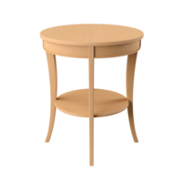 AI generated Round Side Table. Scandinavian modern minimalist style. Transparent background, isolated image. png