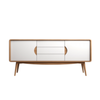 AI generated Sideboard. Scandinavian modern minimalist style. Transparent background, isolated image. png