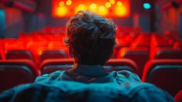 AI generated Film buffs applaud independent cinema, savoring thought-provoking narratives and innovative storytelling photo