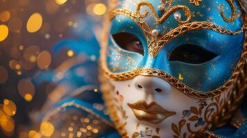 AI generated Elegant captures of glamorous masked balls and masquerade parties held in honor of Mardi Gras photo