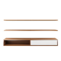 AI generated Wall Unit. Scandinavian modern minimalist style. Transparent background, isolated image. png