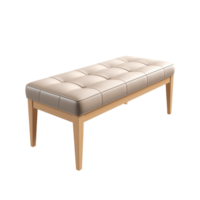 ai généré tapissé banc. scandinave moderne minimaliste style. transparent arrière-plan, isolé image. png