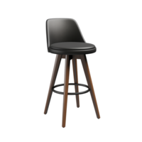 AI generated Swivel Bar Stool. Scandinavian modern minimalist style. Transparent background, isolated image. png