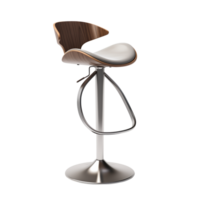 ai gegenereerd draaibaar bar stoel. Scandinavisch modern minimalistische stijl. transparant achtergrond, geïsoleerd afbeelding. png