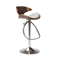 AI generated Swivel Bar Stool. Scandinavian modern minimalist style. Transparent background, isolated image. png