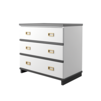 AI generated Single Dresser. Scandinavian modern minimalist style. Transparent background, isolated image. png