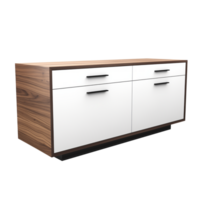 AI generated Sideboard. Scandinavian modern minimalist style. Transparent background, isolated image. png