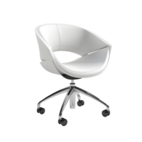 AI generated Swivel Desk Chair. Scandinavian modern minimalist style. Transparent background, isolated image. png