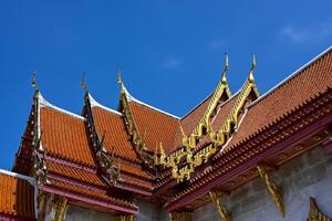 mármol templo wat benchamabophit bangkok, Tailandia foto