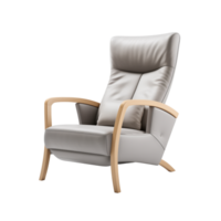 AI generated Recliner. Scandinavian modern minimalist style. Transparent background, isolated image. png