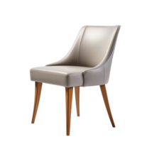 ai généré l'écriture chaise. scandinave moderne minimaliste style. transparent arrière-plan, isolé image. png