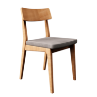 ai généré l'écriture chaise. scandinave moderne minimaliste style. transparent arrière-plan, isolé image. png