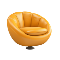 ai generiert runden schwenken Stuhl. skandinavisch modern minimalistisch Stil. transparent Hintergrund, isoliert Bild. png