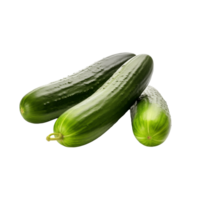 AI generated Cucumbers isolated on a transparent background. png