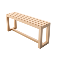 AI generated Hallway Bench. Scandinavian modern minimalist style. Transparent background, isolated image. png
