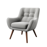 ai generado suave silla. escandinavo moderno minimalista estilo. transparente fondo, aislado imagen. png